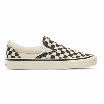 Vans Anaheim Factory Classic Slip-On 98 - Miesten Tennarit - Mustat/Valkoinen